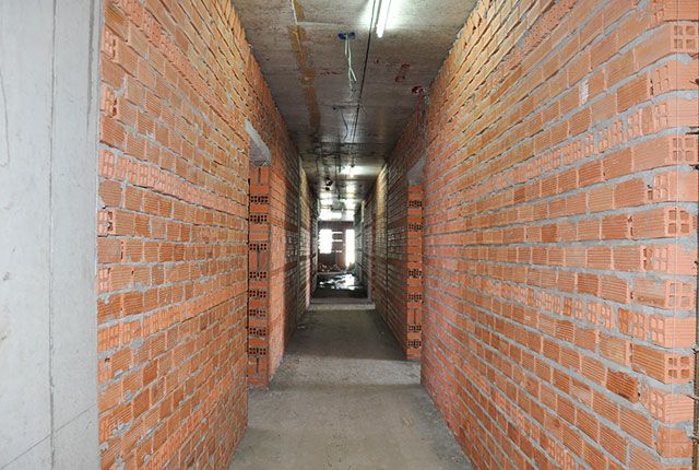 Thi công tường bao căn hộ đến tầng 7 - Block B