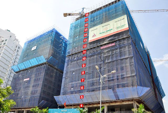 Thi công cốp pha tầng thượng - Block C