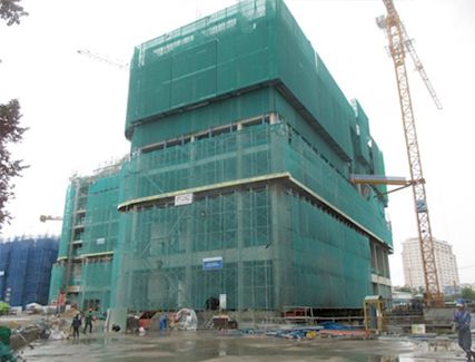 Aqua 2: đổ bê tông cốt thép đến sàn tầng 8, đang thi công tầng 9
