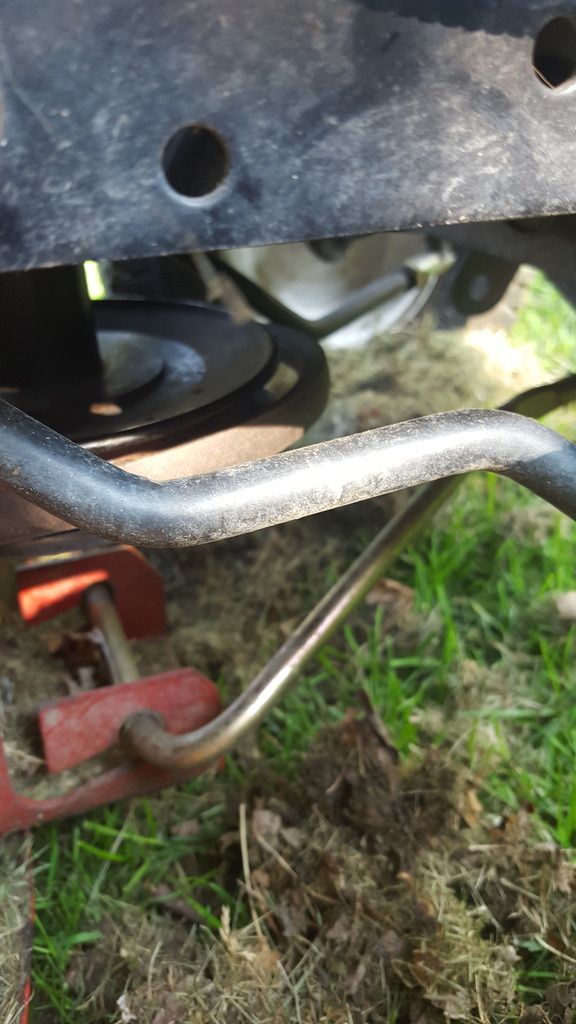 Lawn mower deck vibrates and sounds real bad when you engage the blades