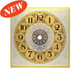 Clock Parts New Brushed Gold Metal Arabic Clock Dial