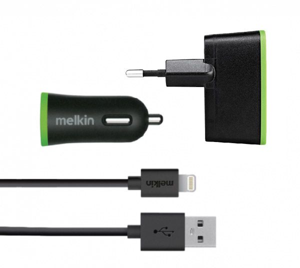 Melkin Home Charger + Car Charger + Lightning Cable M8J031 