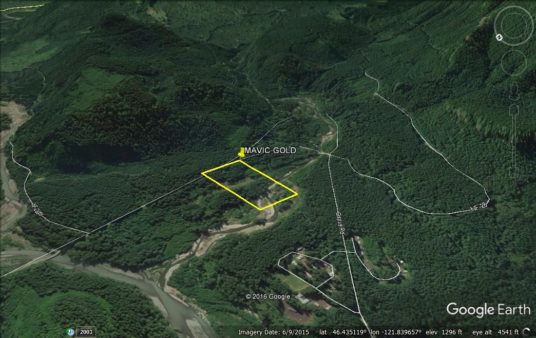 Yellow Jacket Creek Washington Gold Panning / Placer Mine Claim Lewis