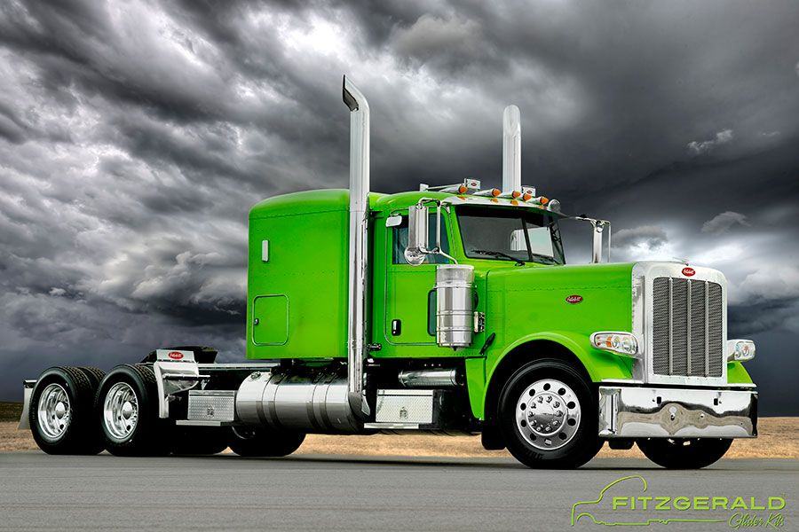 slime green 389 semi truck from Fitzgerald Gliders slime green 389 semi truck from Fitzgerald Gliders