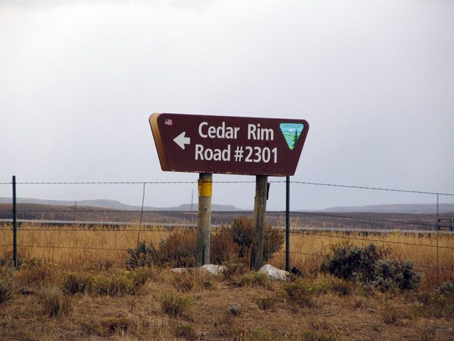 Cedar Rim Sign