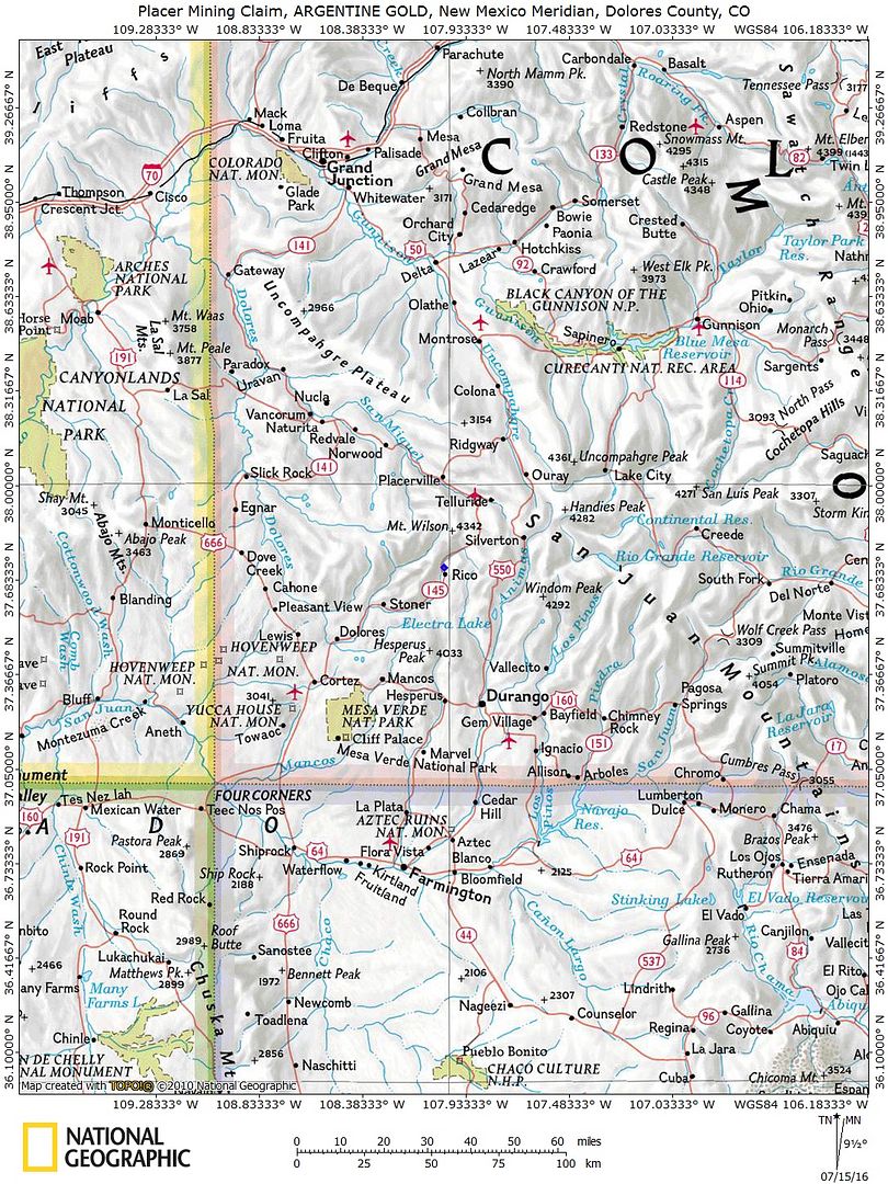 Argentine River Mine Dolores County Rico Colorado 20 acre Gold mining ...