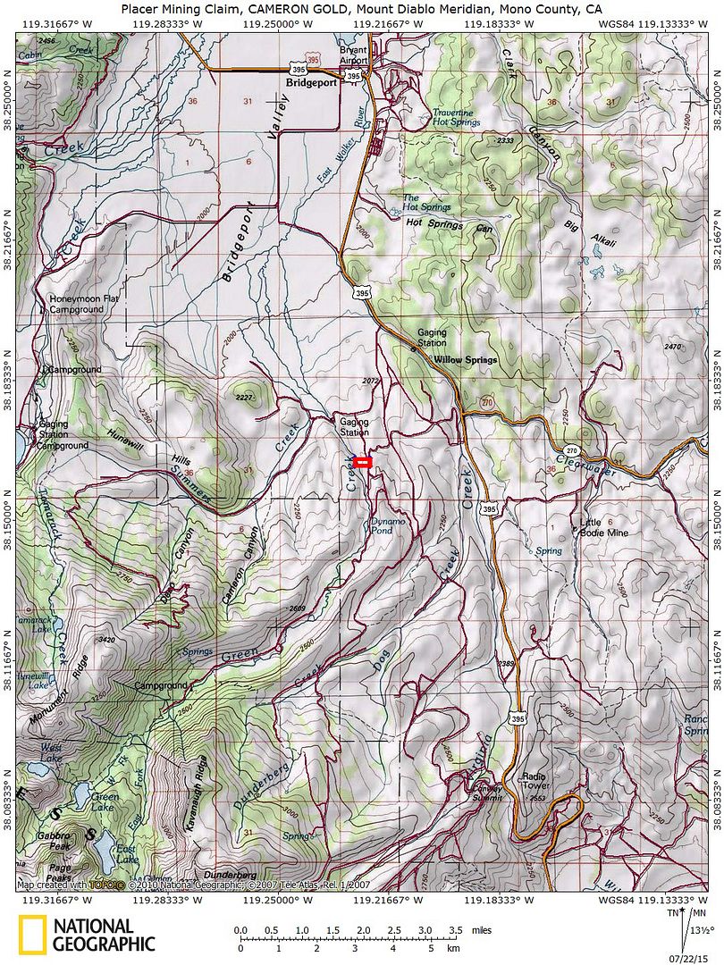 Historic Gold Mining District California Gold Mine Placer Creek Water ...