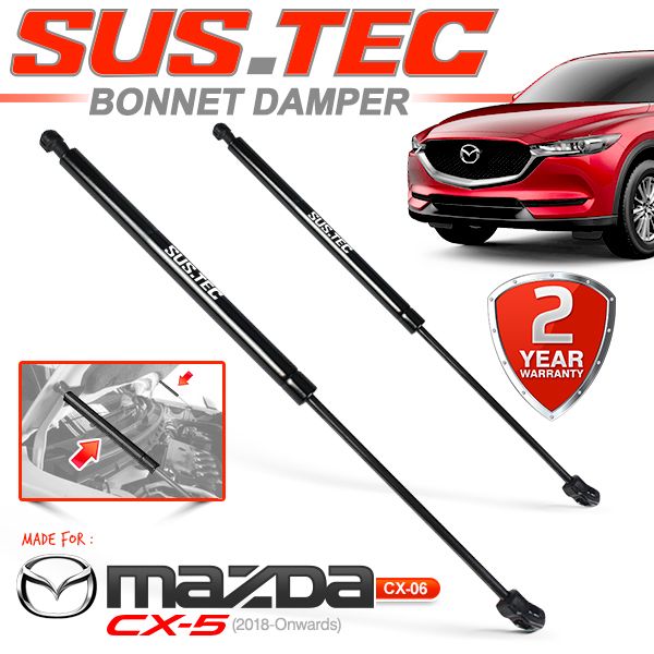 Pair Sustec Mazda Cx5 Cx 5 2018 On Front Hood Bonnet Gas Strut